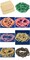 2 Beading Mats 8" x 8" & 7 Strands Glass & Chip Beads Various Colors and Sizes